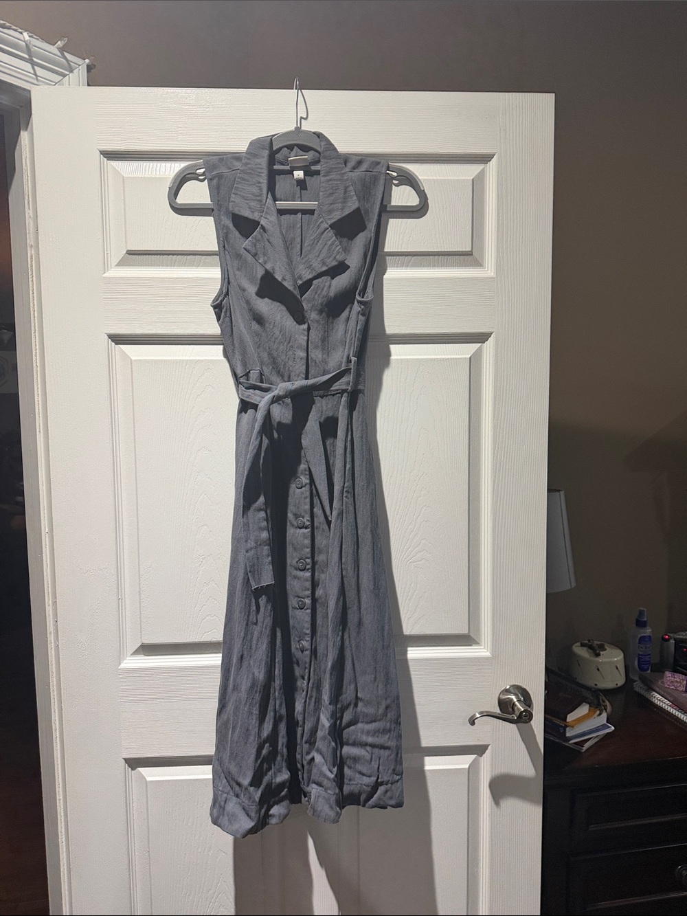 a new day Sleeveless Button-Front Dress in Gray